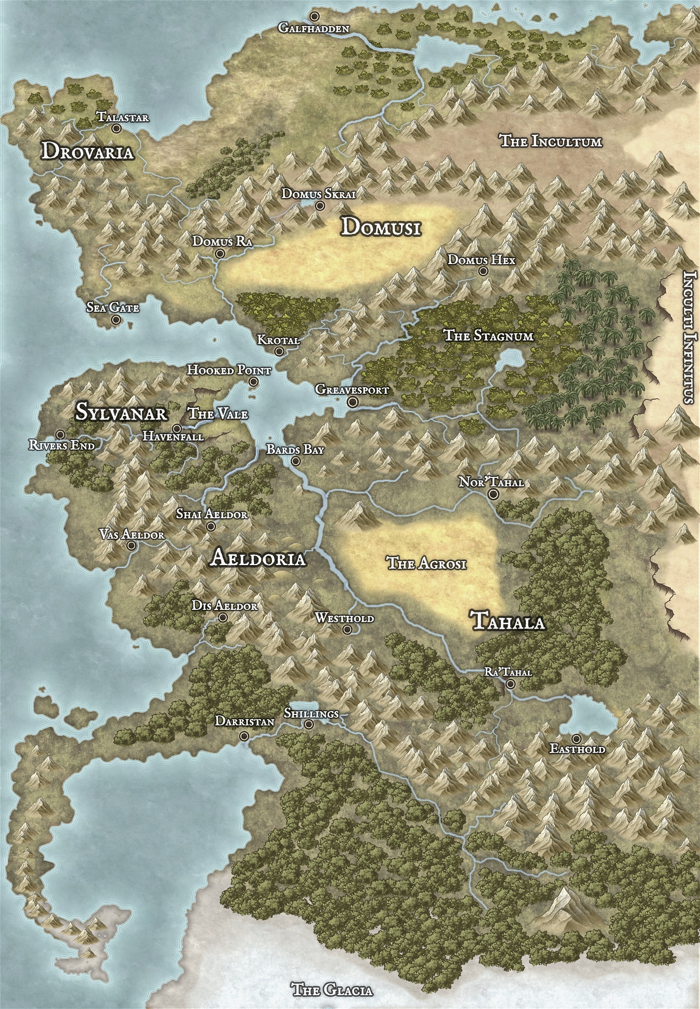 Dawn of Wizards World Map